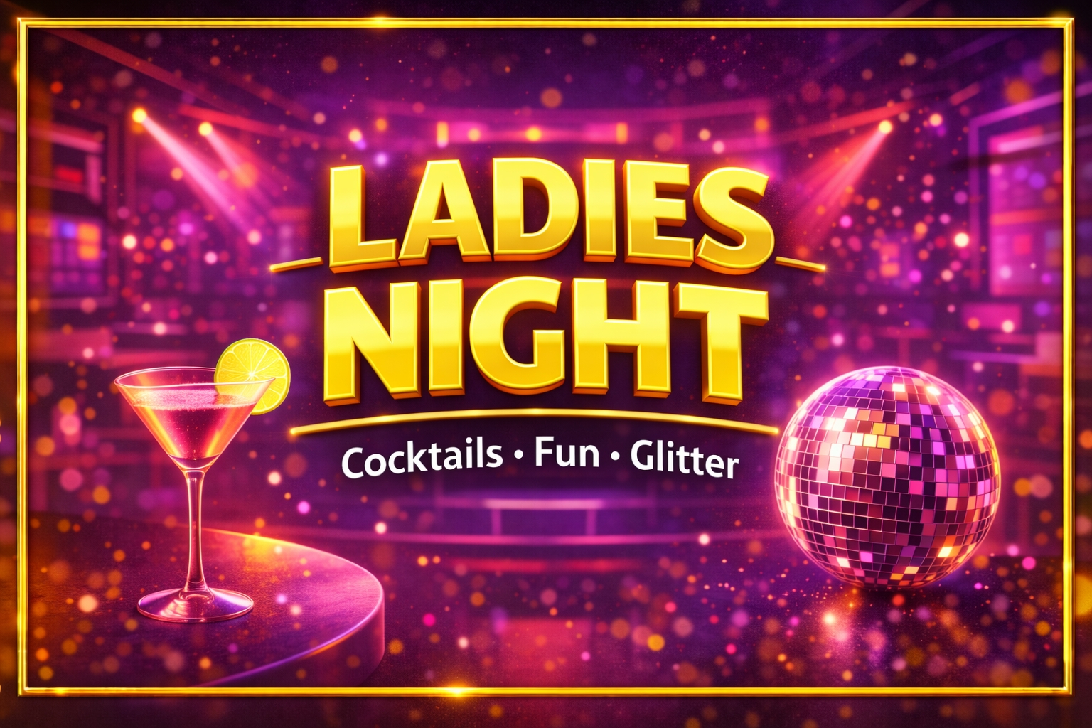 Ladies Night — cocktails, fun en glitter quizshow